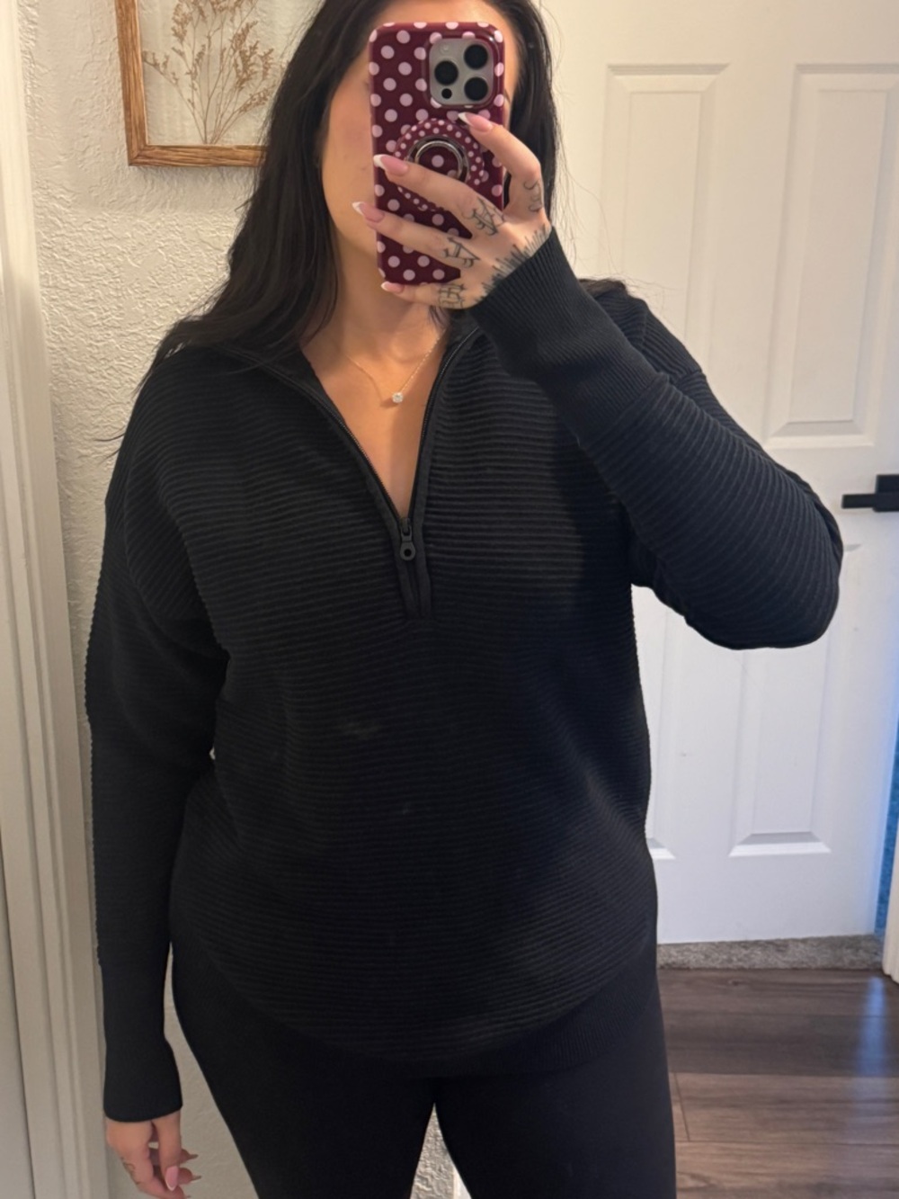 Offline by Aerie black half zip size L